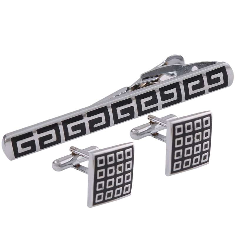 ست دکمه سردست و گیره کراوات مردانه کد 105264