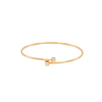 بنگل طلا 18 عیار زنانه الی گالری مدل دو مکعب