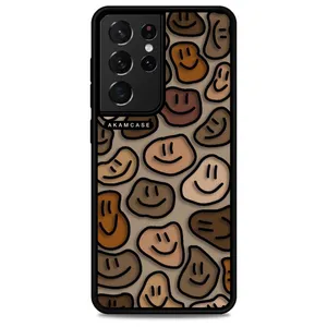 AKAM AMCWSGS21U-HAPPY FACE10 Cover For Samsung Galaxy S21 Ultra