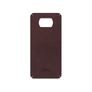 MAHOOT Matte-Dark-Brown-Leather Cover Sticker for Xiaomi Poco X3 NFC
