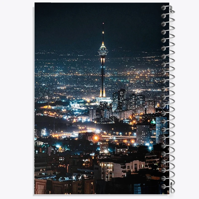 دفتر مشق 50 برگ خندالو طرح برج میلاد کد F1626
