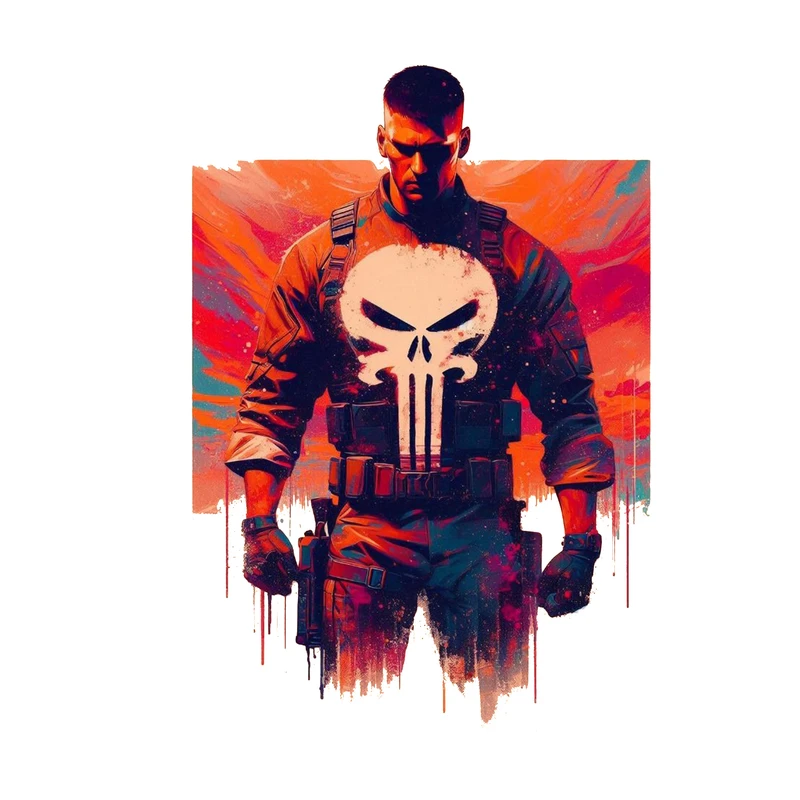استیکر لپ تاپ و موبایل مدل سریال طرح پانیشر مارول مجازاتگر Punisher Marvel کد 4110