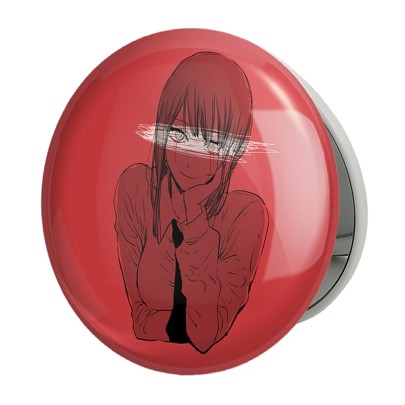 آینه جیبی خندالو طرح ماکیما انیمه مرد اره ای مدل تاشو کد 17841