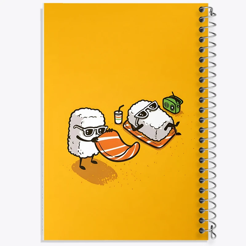 دفتر مشق 50 برگ خندالو طرح سوشی کیوت کد N3807