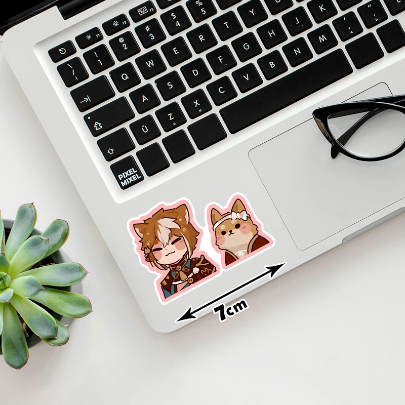 استیکر لپ تاپ پیکسل میکسل مدل بازی گنشین ایمپکت گورو