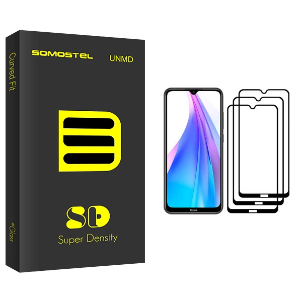 محافظ صفحه نمایش سوماستل مدل Sd Glass مناسب برای گوشی موبایل شیائومی Redmi Note 8T بسته سه عددی