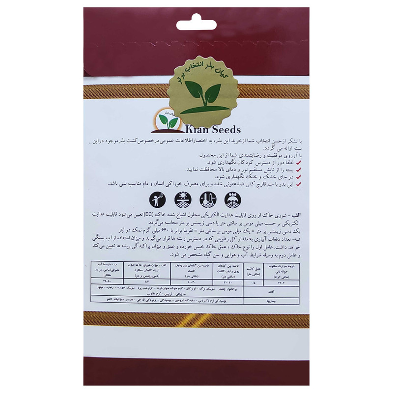 بذر کاهو رسمی کیان بذر کد KBZ-17