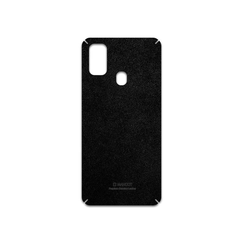 برچسب پوششی ماهوت مدل Black-Chamois-Leather مناسب برای گوشی موبایل سامسونگ Galaxy M21