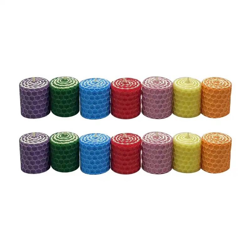 شمع مدل موم عسل مجموعه 14 عددی