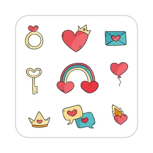 زیر لیوانی کاکتی طرح عاشقانه مدل mp38118