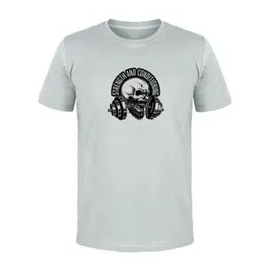 تی شرت آستین کوتاه مردانه مدل SKULL کد L20 رنگ طوسی