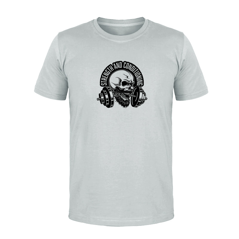تی شرت آستین کوتاه مردانه مدل SKULL کد L20 رنگ طوسی