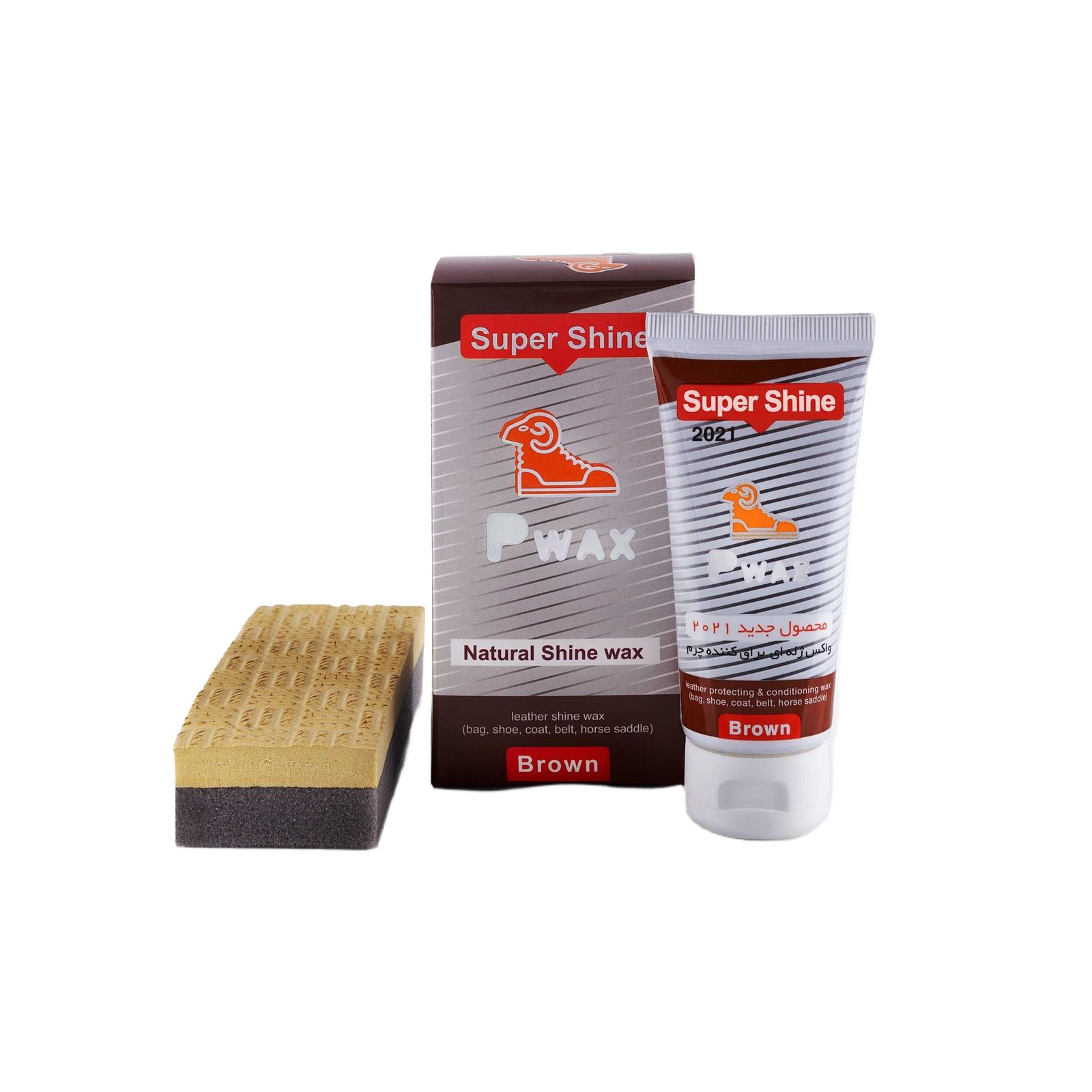 واکس براق کننده کفش پی واکس کد px 3 به همراه اسفنج - - 1