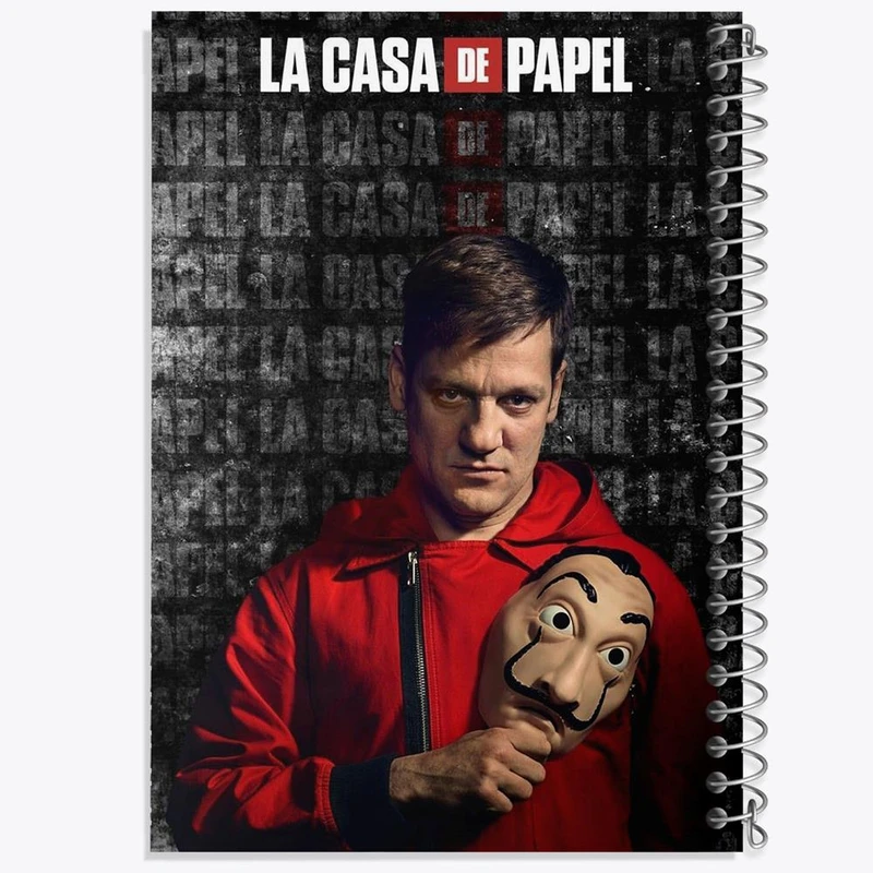 دفتر لیست خرید 50 برگ خندالو طرح مارتین بروتر سریال Money Heist کد 3228