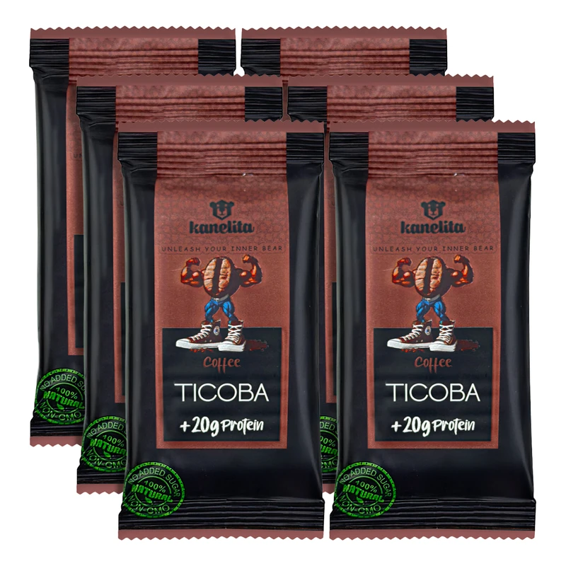 پروتئین بار قهوه تیکوبا کنلیتا - 50 گرم بسته 6 عددی