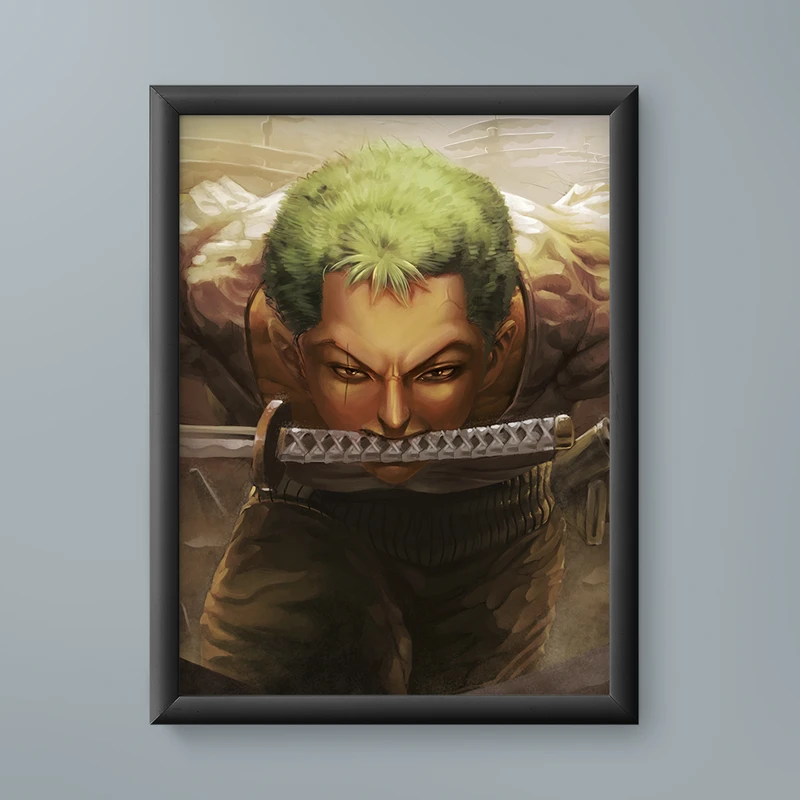 تابلو مدل انیمه زورو وان پیس zoro one piece anime 04