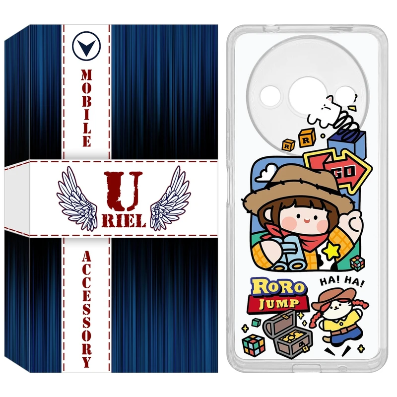 کاور یوریل مدل Clear کد 29 طرح دختر خوشحال مناسب برای گوشی موبایل شیائومی Redmi A3 / A3x