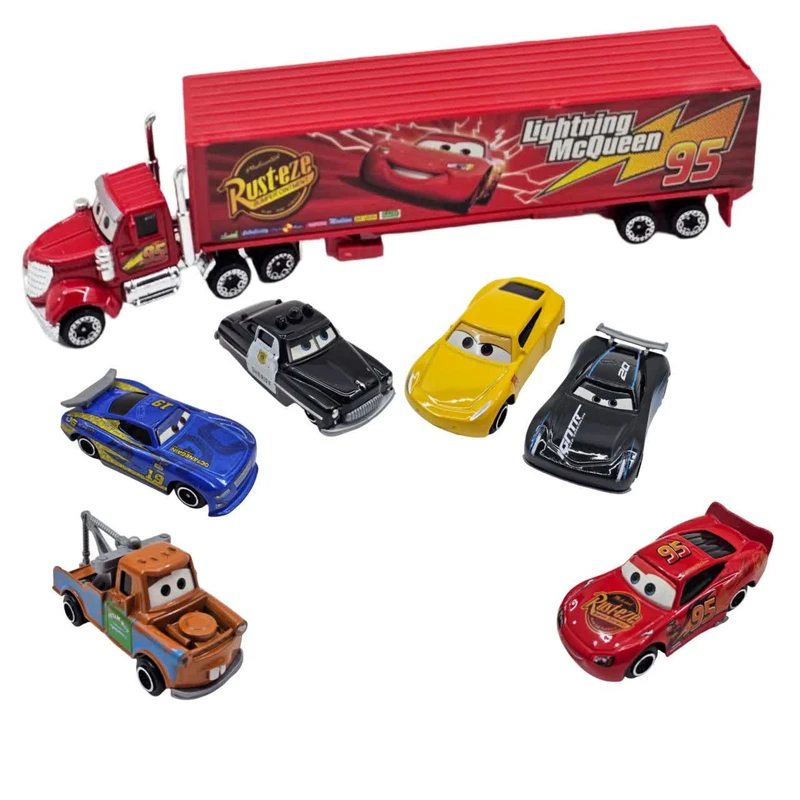 کیت 7 تکه ماشین بازی ناب سل مدل مکویین و دوستان