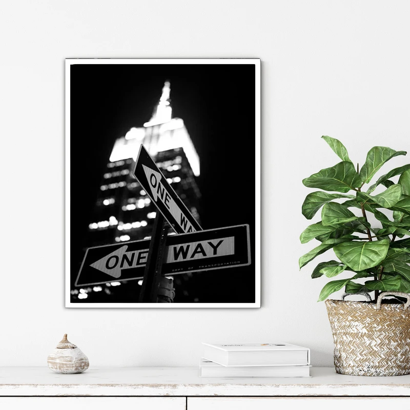 تابلو آتریسا طرح اماکن دیدنی جهان مدرن مدل ATFBW36 فریم سفید