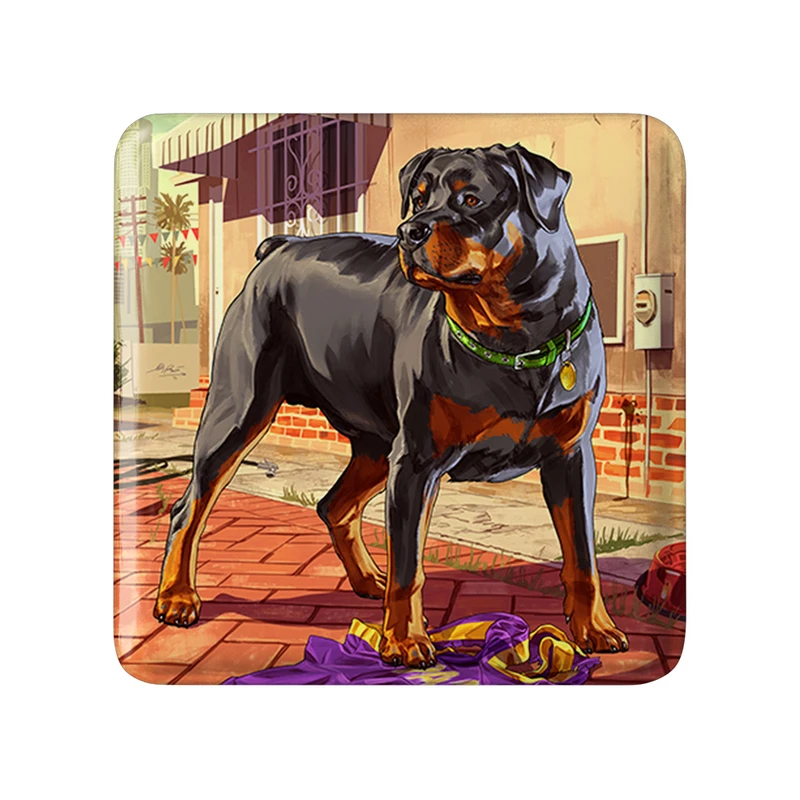 مگنت خندالو طرح جی تی ای GTA مدل مربعی کد 30670