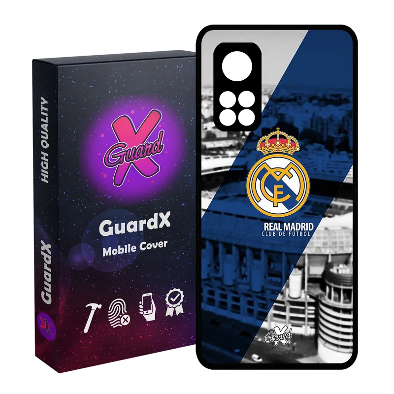 کاور گارد ایکس طرح Real Madrid مدل Glass10054 مناسب برای گوشی موبایل شیائومی Mi 10T / Mi 10T Pro