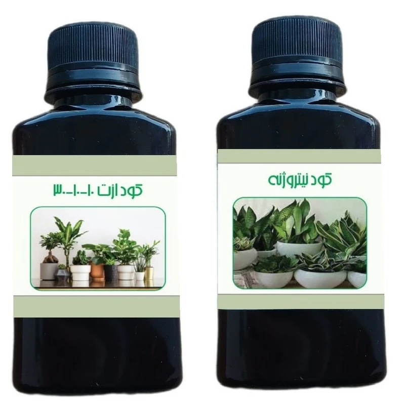 کود مایع ازت 10-10-30 و کود نیتروژنه مدل life - D حجم 110 میلی لیتر بسته 2 عددی