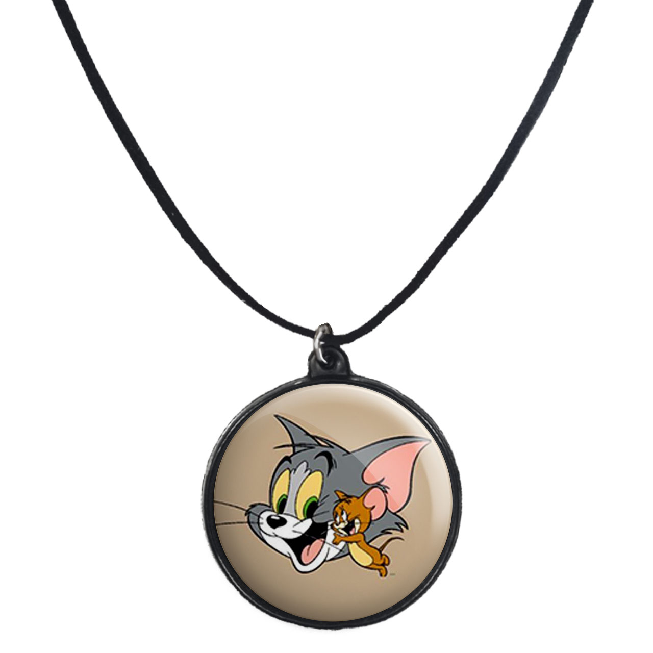 گردنبند پرمانه طرح تام و جری کد pmb.10709 مدل دو طرفه