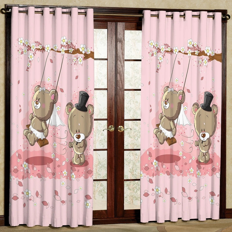 پرده مدل خرس مخمل پانچی کد 1178 سایز 200x140 سانتی متر