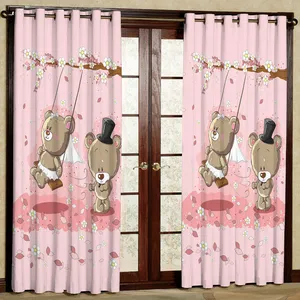 پرده مدل خرس و تاب  هازان پانچی کد 1178 سایز 140x200 سانتی متر