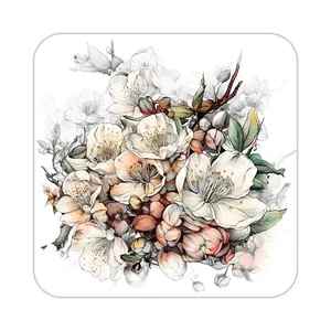 زیر لیوانی کاکتی طرح گل مدل mp16511