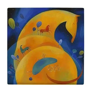  زیر لیوانی  طرح نقاشی انتزاعی اسب  کد    6188982_5552