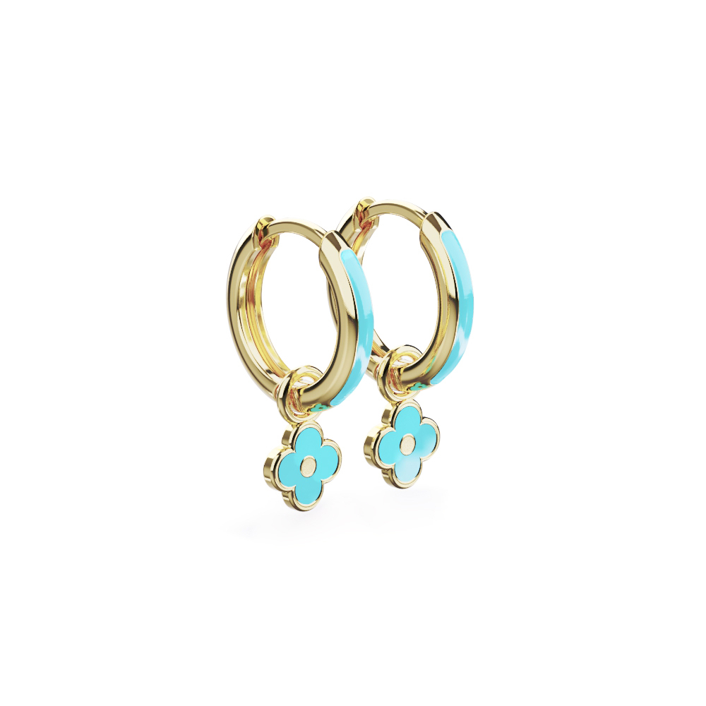 گوشواره کلیپسی  طلا 18 عیار زنانه گلدم مدل E211015