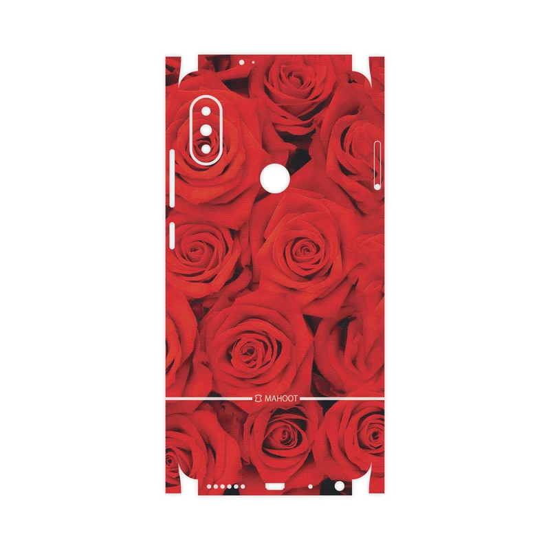 برچسب پوششی ماهوت مدل Red-Flower-FullSkin مناسب برای گوشی موبایل شیائومی Redmi Note 5 Pro