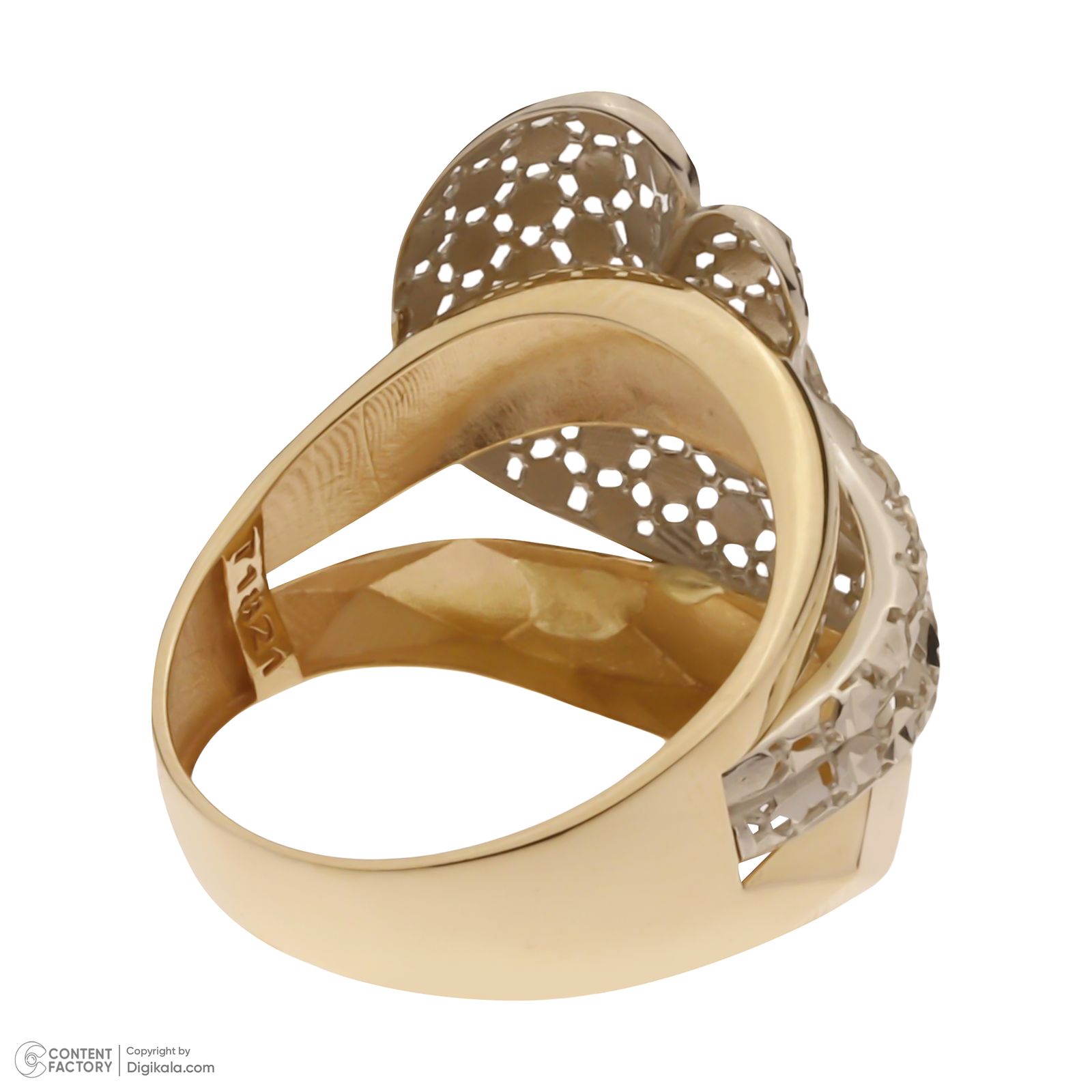 انگشتر طلا کم اجرت 18 عیار زنانه گلدم مدل R341019 -  - 5