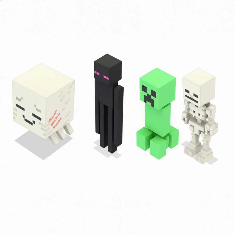 دکوری مدل ماینکرفت بسته چهار عددی