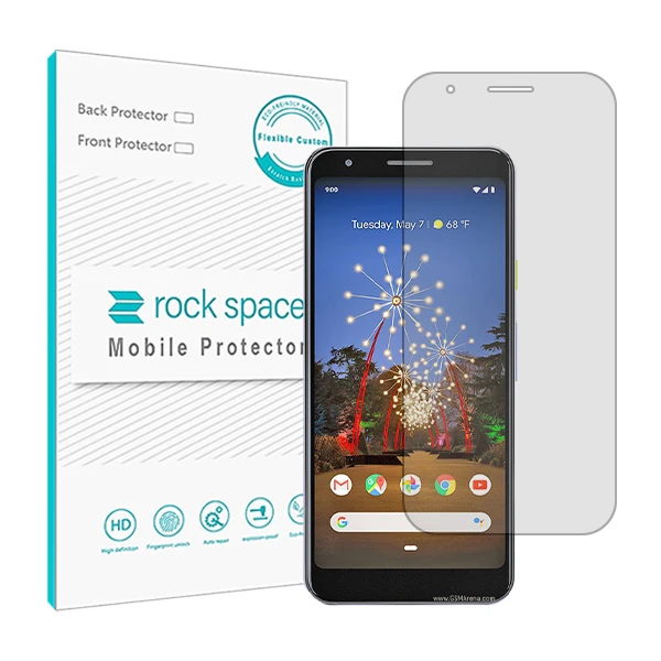 محافظ صفحه نمایش شفاف راک اسپیس مدل HyGEL مناسب برای گوشی موبایل گوگل Pixel 3a XL
