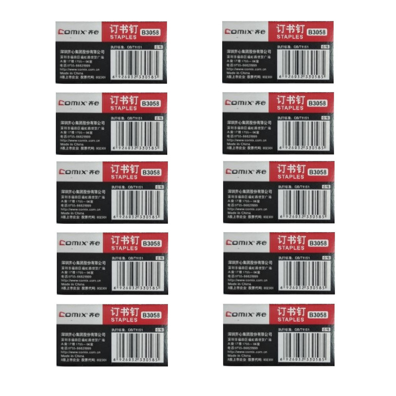 سوزن منگنه کامیکس مدل B3058 سایز (24/6) 10بسته 1000 عددی