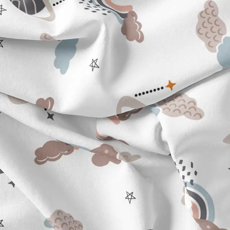 پارچه ملحفه پارچه باما مدل مخمل طرح ماه کد 5011426