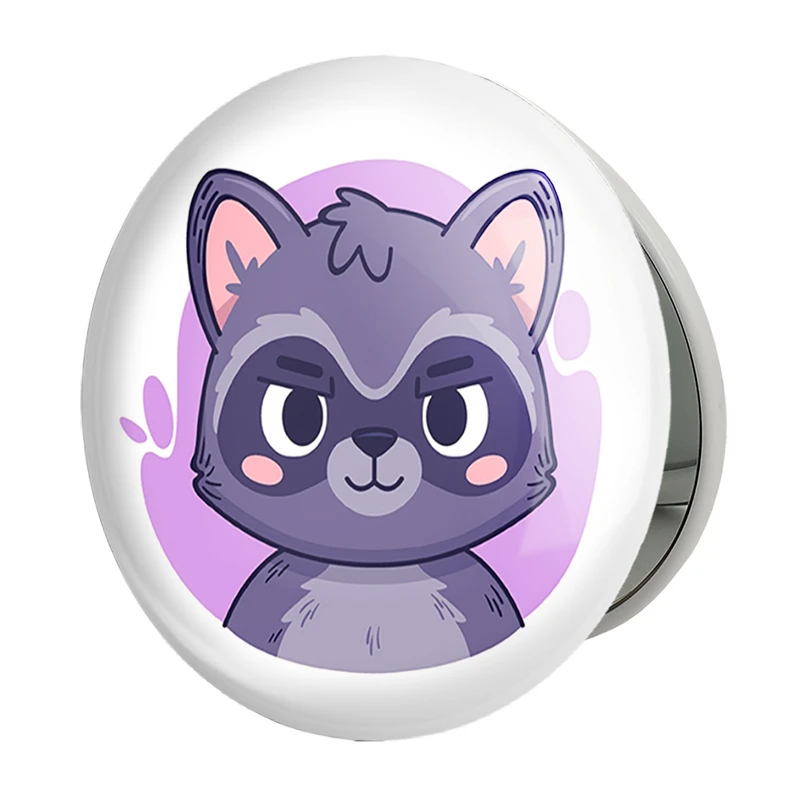 آینه جیبی خندالو طرح حیوانات بامزه مدل تاشو کد 37152