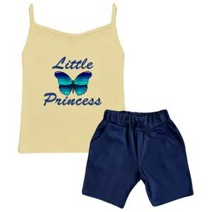 ست تاپ و شلوارک دخترانه نیل کوک مدل Ltl PRNCS