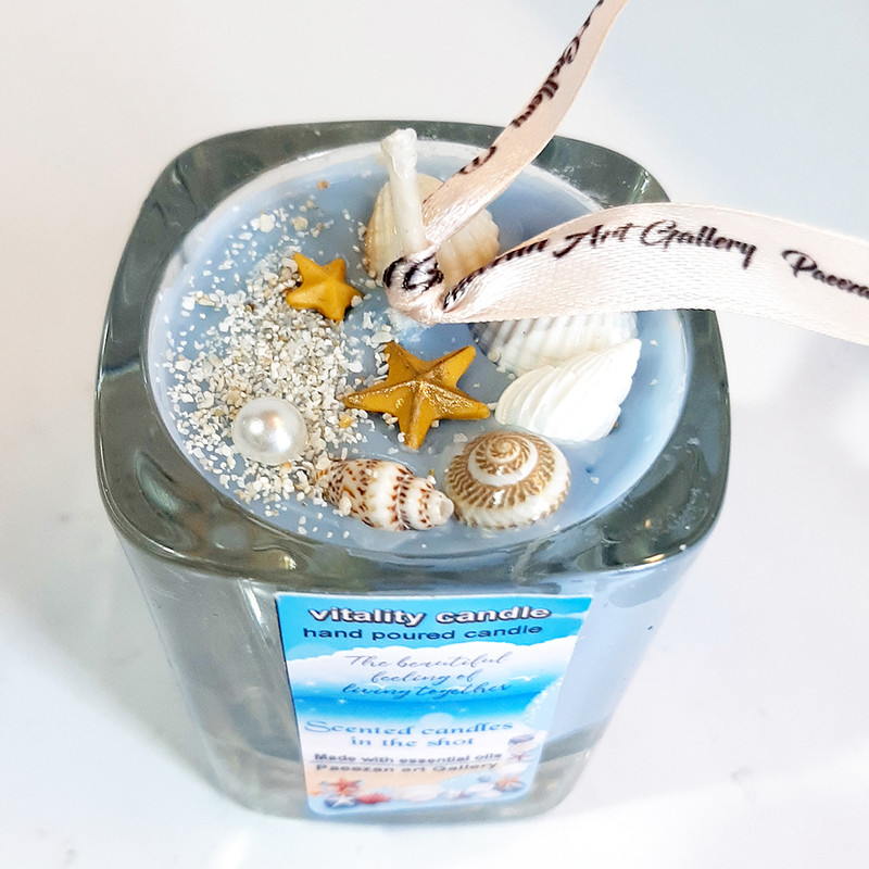 شمع لیوانی مدل دریایی