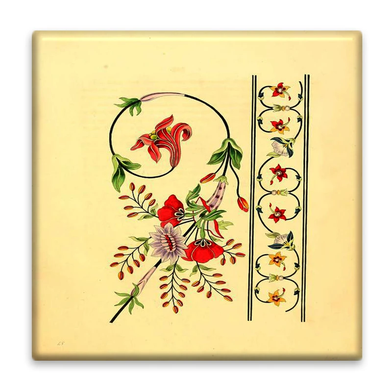 زیر لیوانی  مدل گل و برگ کد    4743191_3406