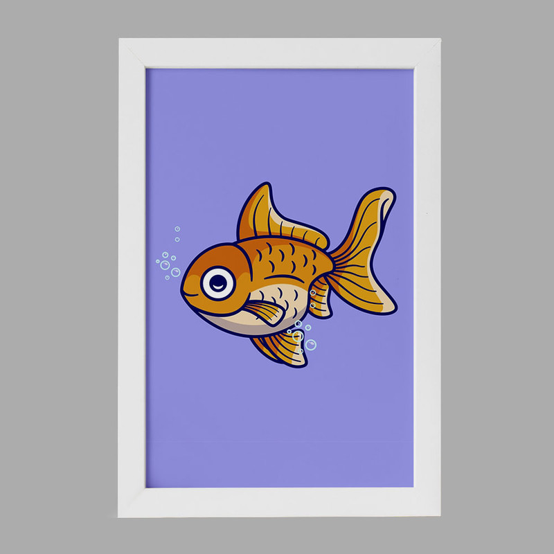 تابلو خندالو مدل حیوانات بامزه ماهی کد 29691