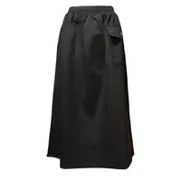 دامن چین&zwnj;دار زنانه مدل کتان تک جیب