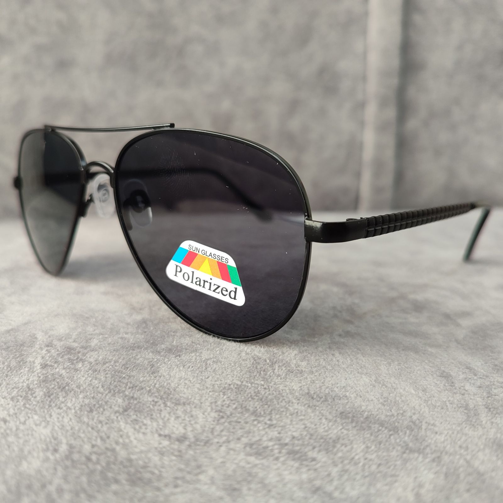 عینک آفتابی مدل خلبانی پلاریزه کد 0163 UV400  -  - 6