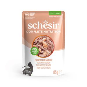 پوچ گربه بالغ شسیر مدل Schesir Cat Pouch in Jelly با طعم ماهی 85 گرم