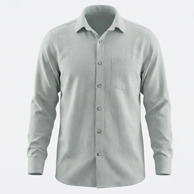 پیراهن آستین بلند یقه برگردان مردانه مدل z23