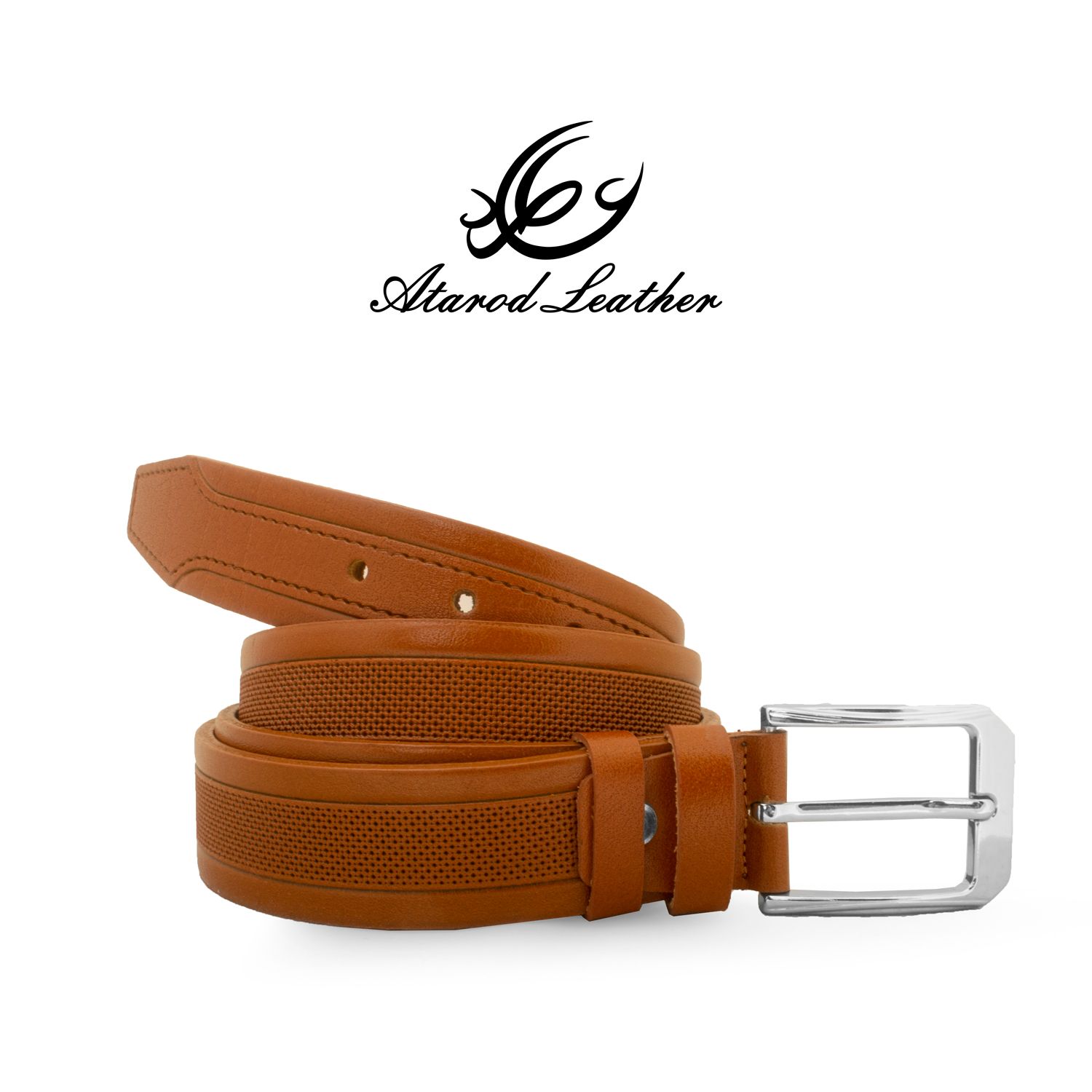 کمربند مردانه چرم عطارد مدل چرم طبیعی گاومیش کد B57 -  - 4