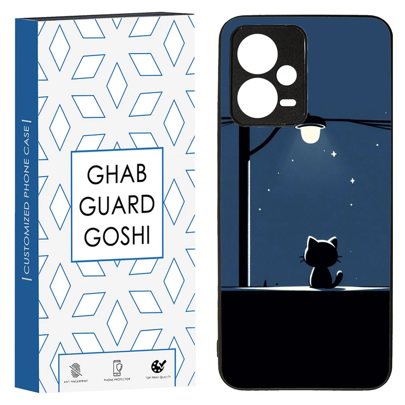 کاور قاب گارد گوشی طرح گربه کد TPU-189 مناسب برای گوشی موبایل شیائومی Redmi Note 12 5G / Poco X5 5G