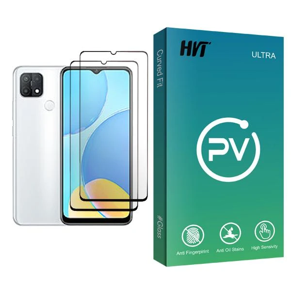 محافظ صفحه نمایش اچ وی تی مدل PV Glass MIX002 مناسب برای گوشی موبایل اوپو A15s بسته دو عددی